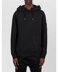 C.P. Company - Cotton Logo Patch Long Sleeve Hoodie - Lyst