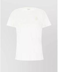 Isabel Marant - Cotton Ribbed Crew-Neck Loose-Fit T-Shirt - Lyst