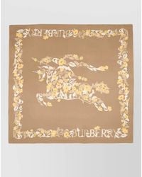 Burberry - Floral Silk Square Scarf Signature Motif - Lyst