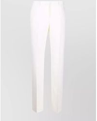 Ermanno Scervino - Straight Leg Trousers With Belt Loops And Pockets - Lyst