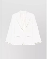 P.A.R.O.S.H. - Tailored Single-Breasted Blazer With Flap Pockets - Lyst