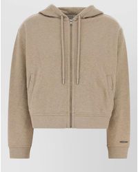 Maison Kitsuné - Cotton Hooded Sweatshirt Long Sleeve Design - Lyst