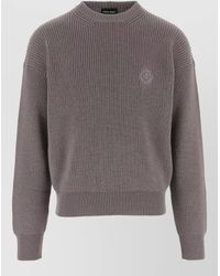Giorgio Armani - Ribbed Wool Crew Neck Jumper - Lyst
