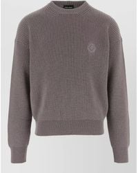 Giorgio Armani - Ribbed Wool Crew Neck Jumper - Lyst