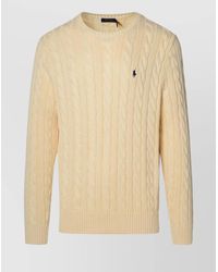 Polo Ralph Lauren - Ivory Cotton Sweater - Lyst