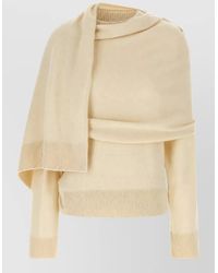 ARMARIUM - Cashmere Wool Draped Scarf-Effect Relaxed-Fit Sweater - Lyst