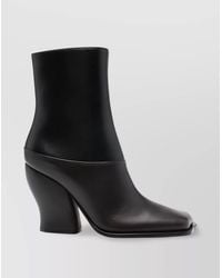 Loewe - Calf Leather Panelled Ankle Boots - Lyst
