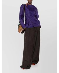 Dries Van Noten - Silk Wide-Leg Trousers - Lyst