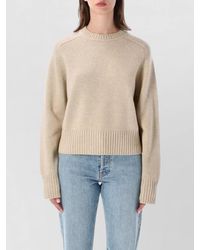 Extreme Cashmere - Please Crew Neck Cropped Heavy Sweater - Lyst