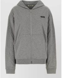 Miu Miu - Hooded Sweatshirt Long Sleeves Ribbed Trims - Lyst