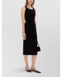 Max Mara - Midi Dress Fitted Silhouette Scoop Neckline - Lyst