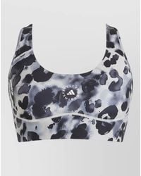 adidas By Stella McCartney - Printed Racerback Scoop Neck Bralette Top - Lyst