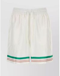 CASABLANCA - Silk Printed Deck Shorts - Lyst