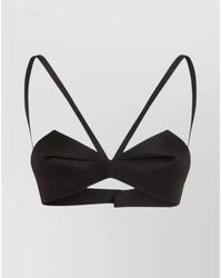 Versace - Silk Wool Pleated Bustier Top - Lyst