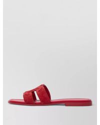 Celine - Suede Leather Mule Sandals - Lyst
