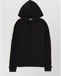 Versace Jeans Couture - Hooded Logo Sweatshirt Drawstring Ribbed Cuffs Hem - Lyst