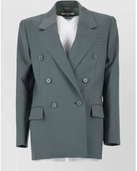 Chloé - Double Breasted Tailored Jacket Structured Shoulders - Lyst