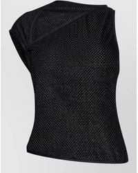 Y-3 - Waffle Knit Asymmetric One Shoulder Top - Lyst