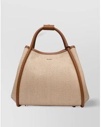 Max Mara - Marine Small Fabric Raffia Effect Bag - Lyst