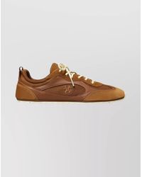 Tory Burch - Suede And Leather Low-Top Sneakers - Lyst