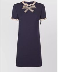 Valentino - Knee Length Dress Short Sleeves - Lyst