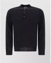 John Smedley - Merino Wool Long-Sleeve Polo Shirt - Lyst