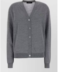 Gucci - Wool Cardigan V Neck Ribbed Trim - Lyst