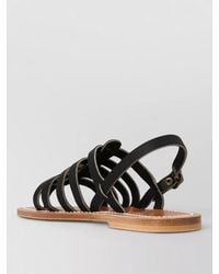 K. Jacques - Leather Ankle-Strap Sandals - Lyst