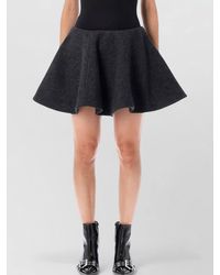 Ganni - Cashmere Wool High-Rise Flared Mini Skirt - Lyst