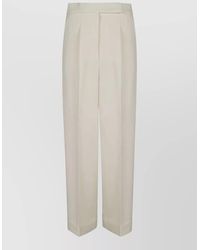 Max Mara - Virgin Wool Regular-Fit Straight-Leg Tailored Trousers - Lyst