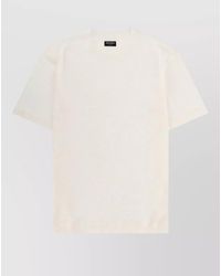 ZEGNA - Linen Oasi Crew Neck Short Sleeve T Shirt - Lyst