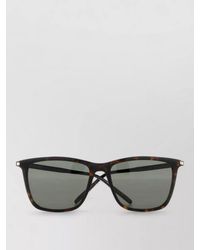 Saint Laurent - Square Frame Tortoiseshell Pattern Sunglasses - Lyst