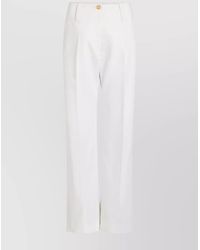 Patou - Cotton Wide-Leg Trousers - Lyst