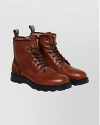 Woolrich - Round Toe Leather Boot With Pull Tab - Lyst