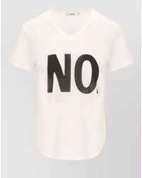 Fendi - Cotton Noi Graphic Print V-Neck Short-Sleeve T-Shirt - Lyst