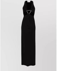 Coperni - Triangle Cut-Out Halter Dress With Metallic Accents - Lyst