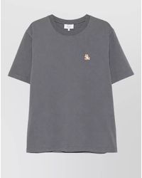 Maison Kitsuné - Cotton Crew Neck Short-Sleeve T-Shirt - Lyst