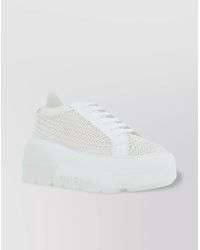 Casadei - Mesh Upper Platform Sole Sneakers - Lyst