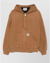 Carhartt - Hooded Silk Nylon Blend Bomber Jacket - Lyst