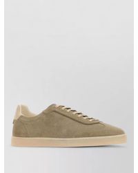 Brunello Cucinelli - Suede Lace Up Low Top Sneakers - Lyst