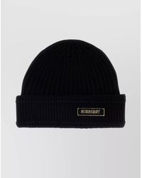 Burberry - Ribbed Wool Beanie Turn-Up Brim - Lyst