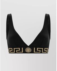 Versace - Geometric Pattern Bralette V-Neckline - Lyst