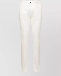 Incotex - Straight Cotton Trousers Belt Loops Pockets - Lyst