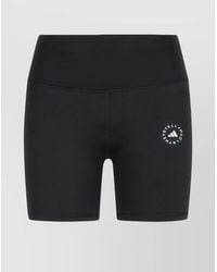 adidas By Stella McCartney - High-Rise Ribbed Knee-Length Shorts - Lyst