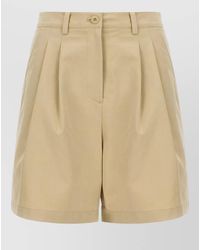 DUNST - Cotton Blend Bermuda Shorts Belt Loops - Lyst