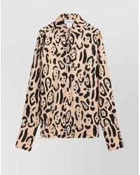 Sportmax - Silk Animal-Print Shirt - Lyst