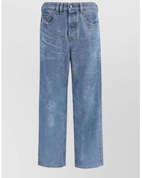 DIESEL - Straight Leg Trousers Nylon And Silk Blend - Lyst