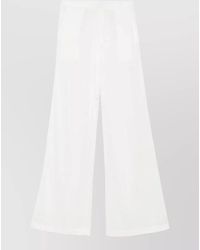 P.A.R.O.S.H. - Lounge Pants Elastic Waistband Sheer Wide Leg - Lyst