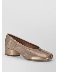 Maison Margiela - Ballet Pumps Low Block Heel Metallic - Lyst