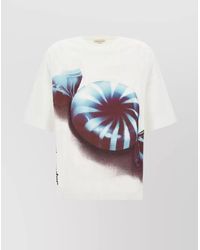 Jil Sander - Cotton Oversized Ribbed Crew-Neck Logo-Print T-Shirt - Lyst